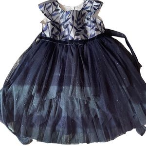4T toddler girl sparkly blue dress